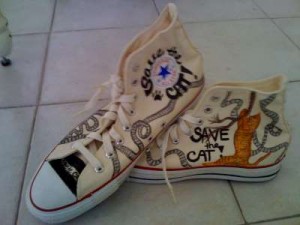 custom-designed sneakers by Jessica