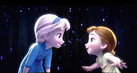 Young Anna and Elsa