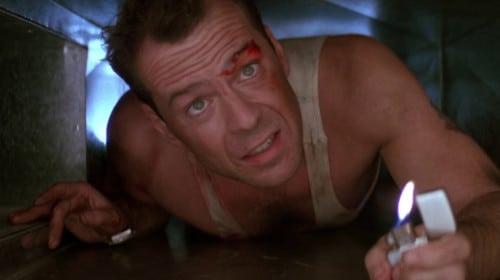 Bruce Willis as John McClane in "Die Hard"