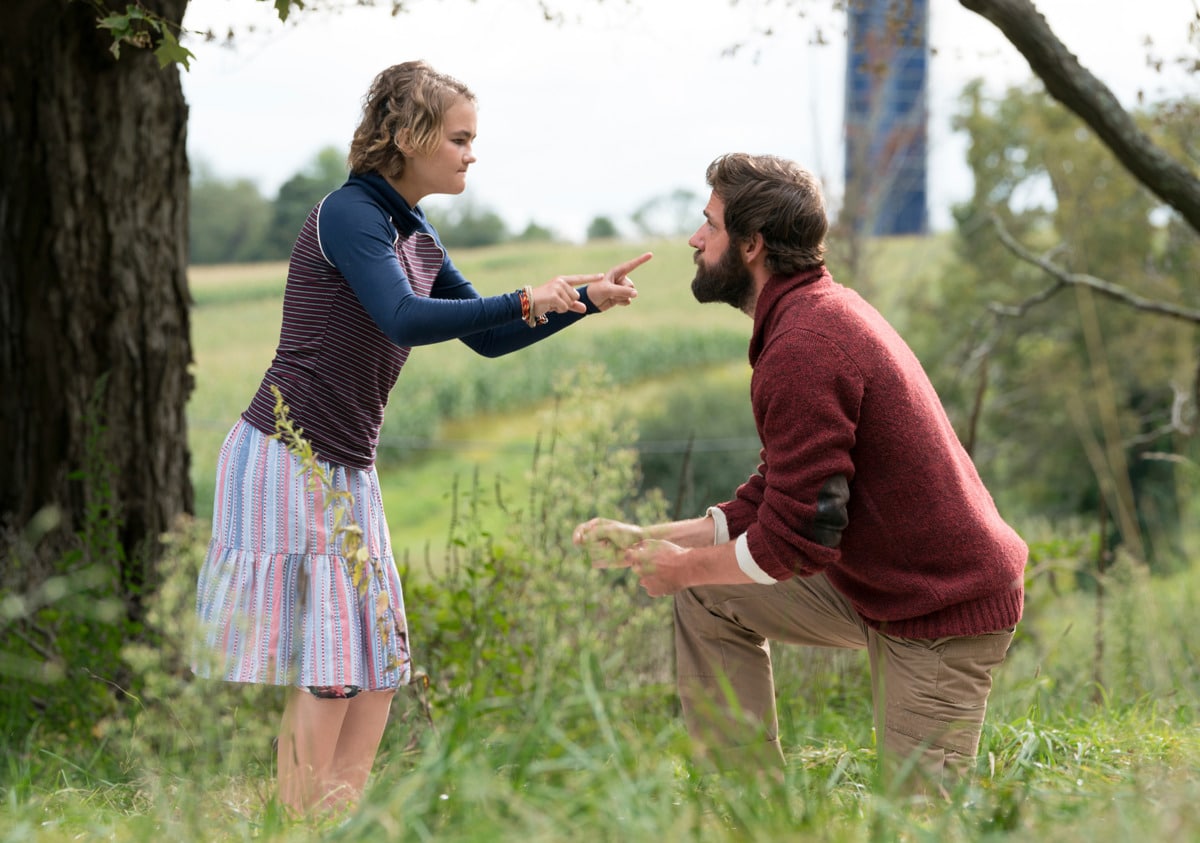 In A Quiet Place, John Krasinski attempts to protect his deaf child, Millicent Simmonds, from the monstrous threat with another makeshift hearing aid, which is the B Story.