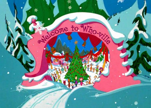 Who-ville: the idyllic Christmas town.