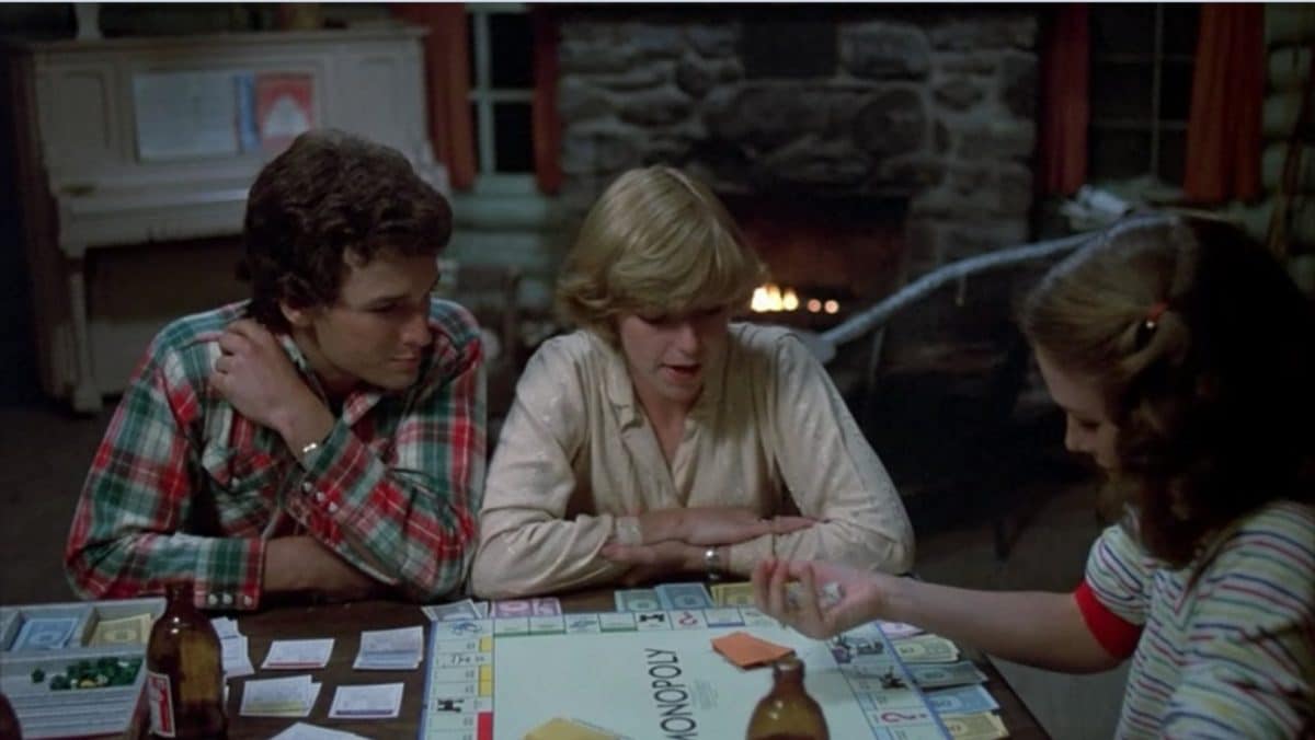 Bill, Alice, and Brenda engage in “Strip Monopoly” to weather out the storm—the game is obviously in its early stages.